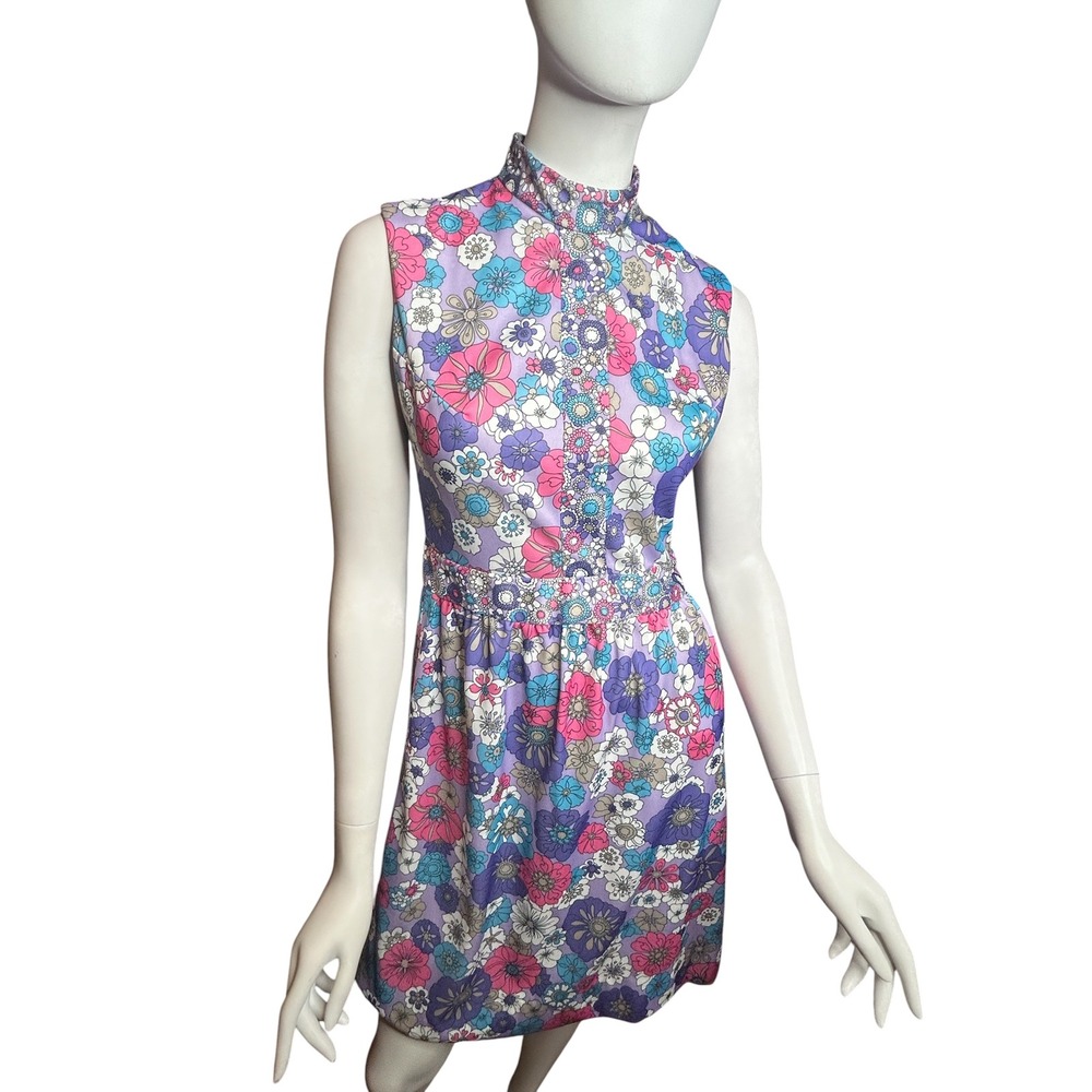 Peck & Peck Vintage 60s 70s Floral Dress Small
